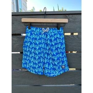 TOM & TEDDY boy swim trunks, turtle‎ print, size 7/8
